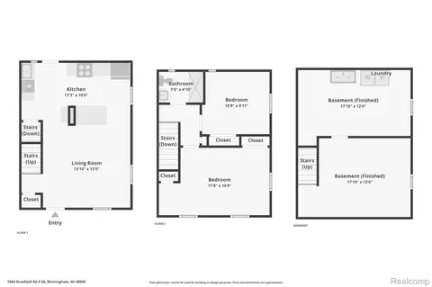 Floorplan - 1684 Graefield Rd #60, Birmingham, MI 48009 photo 4 of 4