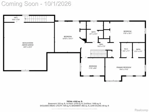 Floorplan - 10777 Mccabe Rd, Green Oak, MI 48116 photo 2 of 2