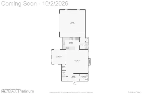 Floorplan - 526 Kimball St, Howell, MI 48855 photo 1 of 1