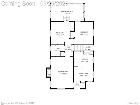Floorplan - 1544 Hampton Rd, Grosse Pointe Woods, MI 48236 photo 1 of 2