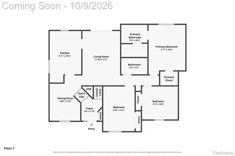Floorplan - 6358 Dexter St, Romulus, MI 48174 photo 1 of 1