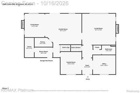 Floorplan - 1885 Euler Rd, Brighton, MI 48114 photo 1 of 4