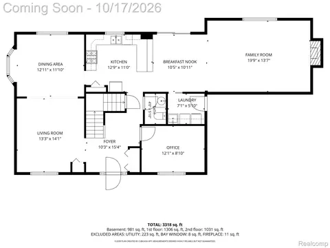 Floorplan - 3340 Bennington Dr, Wixom, MI 48393 photo 2 of 4