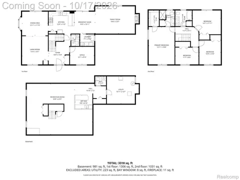 Floorplan - 3340 Bennington Dr, Wixom, MI 48393 photo 4 of 4