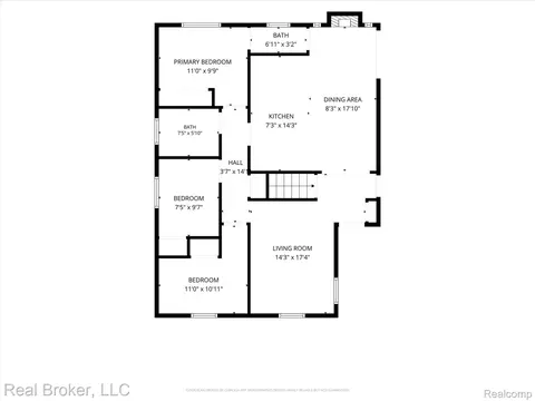 Floorplan - 35208 Michelle Dr, Romulus, MI 48174 photo 2 of 2