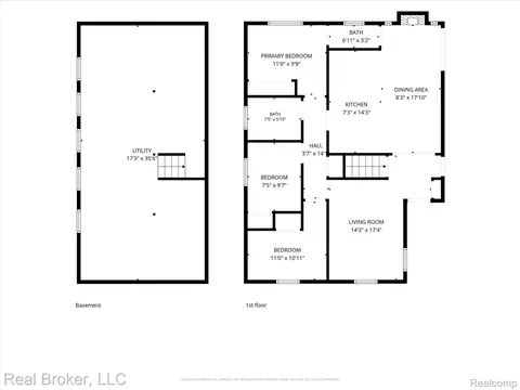 Floorplan - 35208 Michelle Dr, Romulus, MI 48174 photo 1 of 2