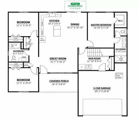 Floorplan - 3 Cobblestone Rdg, Raisin, MI 49286 photo 1 of 1