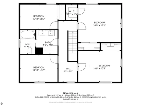 Floorplan - 7481 E Lincoln Rd, Cedar, MI 49621 photo 2 of 4