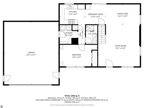 Floorplan - 7481 E Lincoln Rd, Cedar, MI 49621 photo 1 of 4