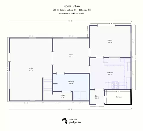 Floorplan - 618 S St Johns St, Ithaca, MI 48847 photo 1 of 2