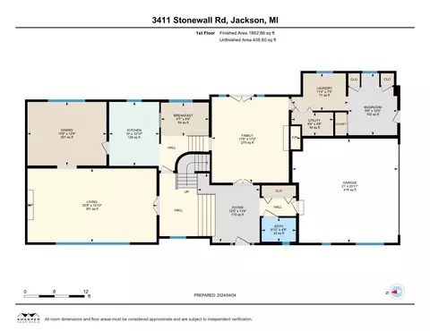 Floorplan - 3411 Stonewall Rd, Jackson, MI 49203 photo 1 of 2