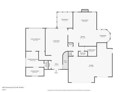 Floorplan - 8937 Conservancy Dr NE, Ada, MI 49301 photo 1 of 3