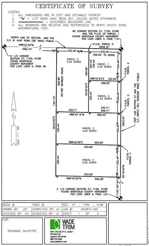 Parcel #1 Almy / Maple Hill Road, Howard City, MI 49329