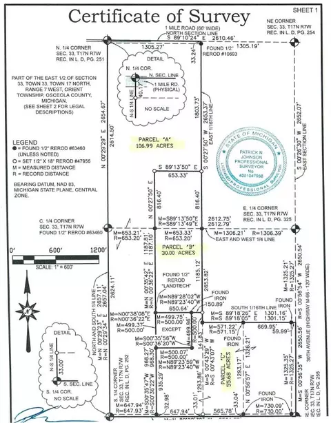 Parcel 30 Acres 30th Avenue, Sears, MI 49679