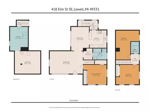 Floorplan - 418 Elm St SE, Lowell, MI 49331 photo 1 of 4