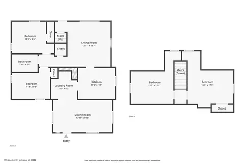 Floorplan - 705 Varden Dr, Jackson, MI 49202 photo 1 of 1
