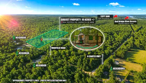 3194 N Warfield Rd, Harrietta, MI 49638