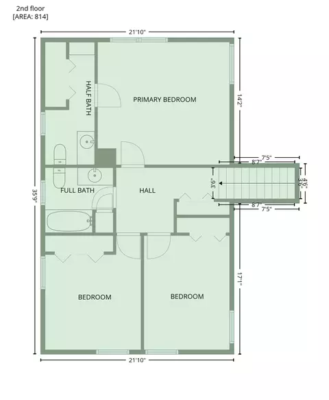 Floorplan - 1190 Ferndale Rd, Jackson, MI 49201 photo 6 of 7
