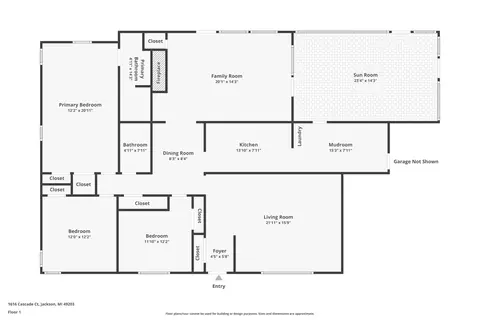 Floorplan - 1616 Cascade Ct, Jackson, MI 49203 photo 1 of 1