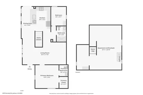 Floorplan - 4078 Donnely Rd, Jackson, MI 49201 photo 1 of 1