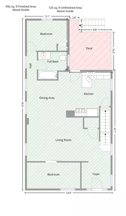 Floorplan - 407 Hinckley Blvd, Jackson, MI 49203 photo 5 of 7