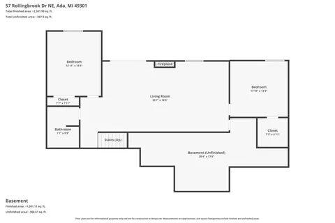 Floorplan - 57 Rollingbrook Dr NE, Ada, MI 49301 photo 1 of 3