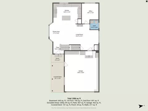 Floorplan - 1212 Bailey St, Benzonia, MI 49616 photo 6 of 8