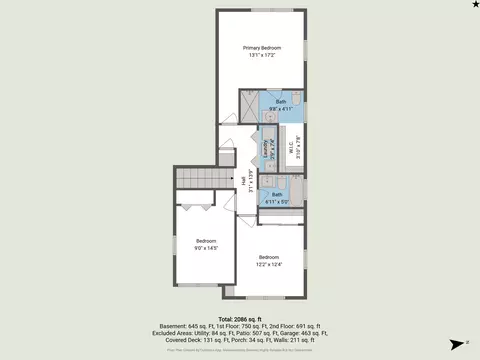 Floorplan - 1212 Bailey St, Benzonia, MI 49616 photo 7 of 8