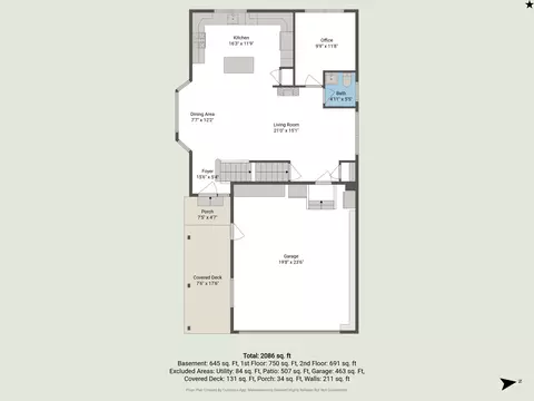 Floorplan - 1212 Bailey St, Benzonia, MI 49616 photo 2 of 8