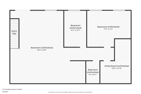 Floorplan - 7121 Glendale Pl, Jackson, MI 49201 photo 3 of 4