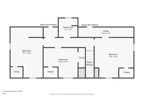 Floorplan - 7121 Glendale Pl, Jackson, MI 49201 photo 2 of 4