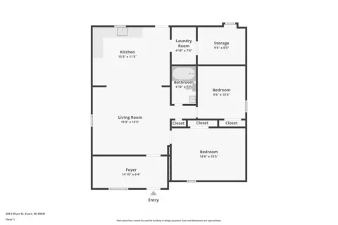 Floorplan - 209 S River St, Evart, MI 49631 photo 1 of 1