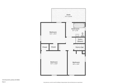 Floorplan - 110 N Durand St, Jackson, MI 49202 photo 3 of 3