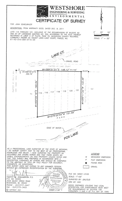 Lake Court Road, Twin Lake, MI 49457