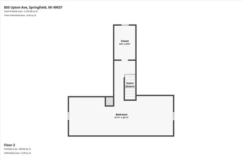 Floorplan - 850 Upton Ave, Springfield, MI 49037 photo 1 of 4