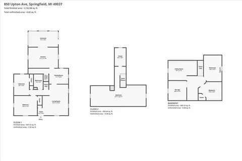 Floorplan - 850 Upton Ave, Springfield, MI 49037 photo 4 of 4