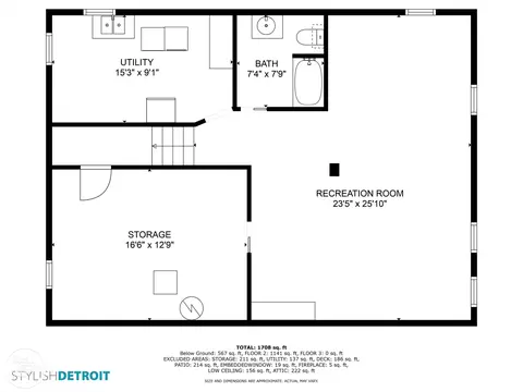 Floorplan - 2040 Allard, Grosse Pointe Woods, MI 48236 photo 2 of 4