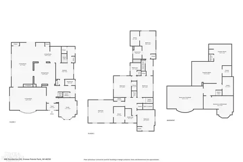 Floorplan - 606 Pemberton, Grosse Pointe Park, MI 48230 photo 1 of 4