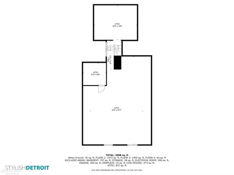 Floorplan - 838 Whittier, Grosse Pointe Park, MI 48230 photo 4 of 4