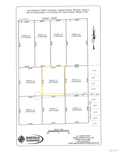 3817 Torin #PARCEL F, Adrian, MI 49221