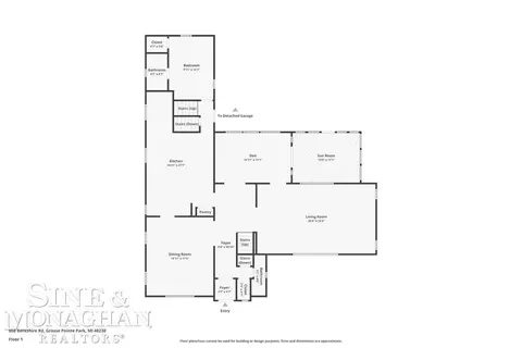 Floorplan - 808 Berkshire, Grosse Pointe, MI 48230 photo 1 of 6