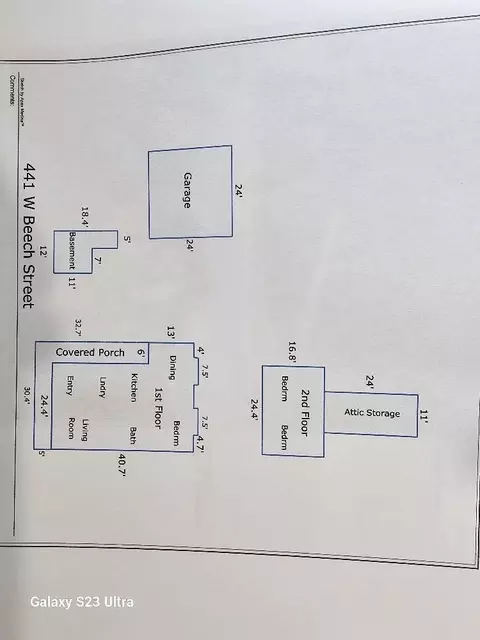 Floorplan - 441 W Beech, Gladwin, MI 48624 photo 1 of 3