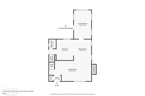Floorplan - 1685 Bournemouth, Grosse Pointe Woods, MI 48236 photo 1 of 2