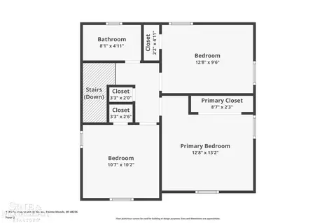 Floorplan - 1685 Bournemouth, Grosse Pointe Woods, MI 48236 photo 2 of 2