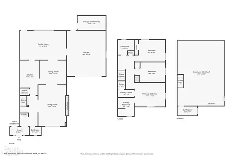 Floorplan - 915 Harcourt, Grosse Pointe, MI 48230 photo 4 of 4