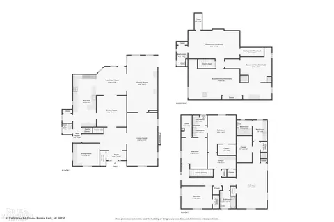 Floorplan - 911 Whittier, Grosse Pointe, MI 48230 photo 4 of 4