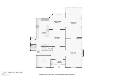 Floorplan - 911 Whittier, Grosse Pointe, MI 48230 photo 1 of 4
