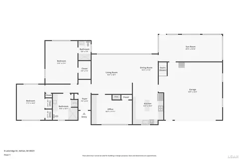 Floorplan - 8 Lakeridge, Adrian, MI 49221 photo 2 of 3