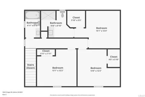 Floorplan - 1254 E Oregon, Adrian, MI 49221 photo 2 of 3