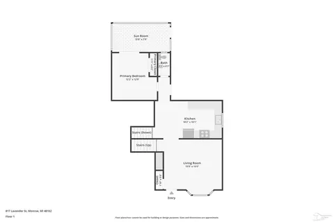 Floorplan - 817 Lavender, Monroe, MI 48162 photo 3 of 4